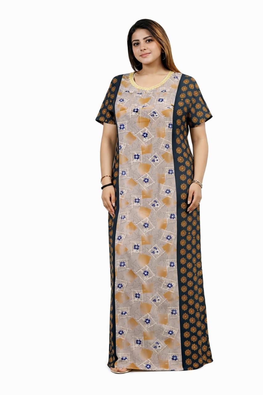 4 pic Cotton Fabric Nighty for Woman