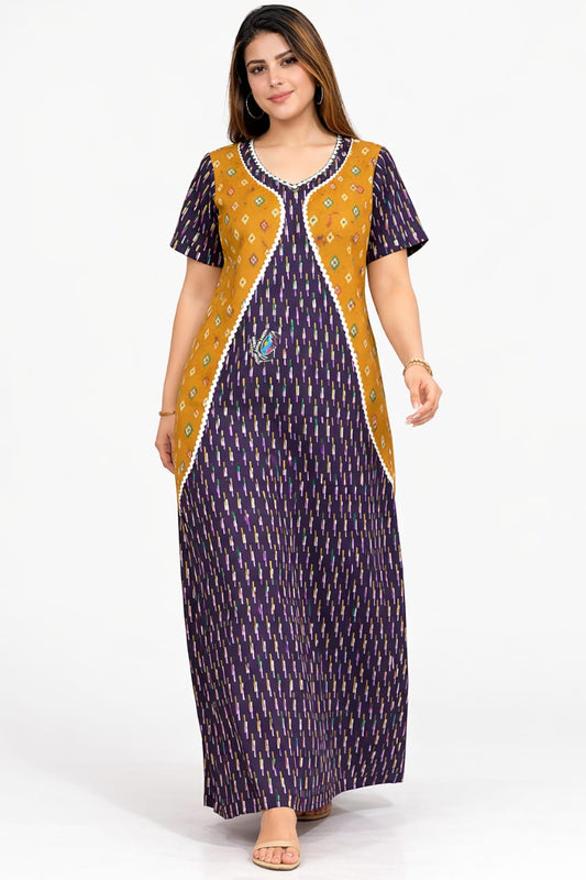 4 pic Cotton Fabric Nighty for Woman