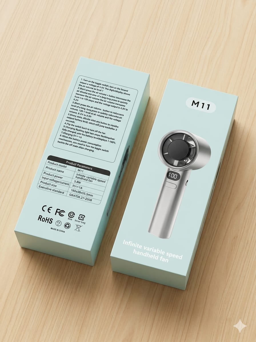 Infinite Variable Speed Handheld Fan