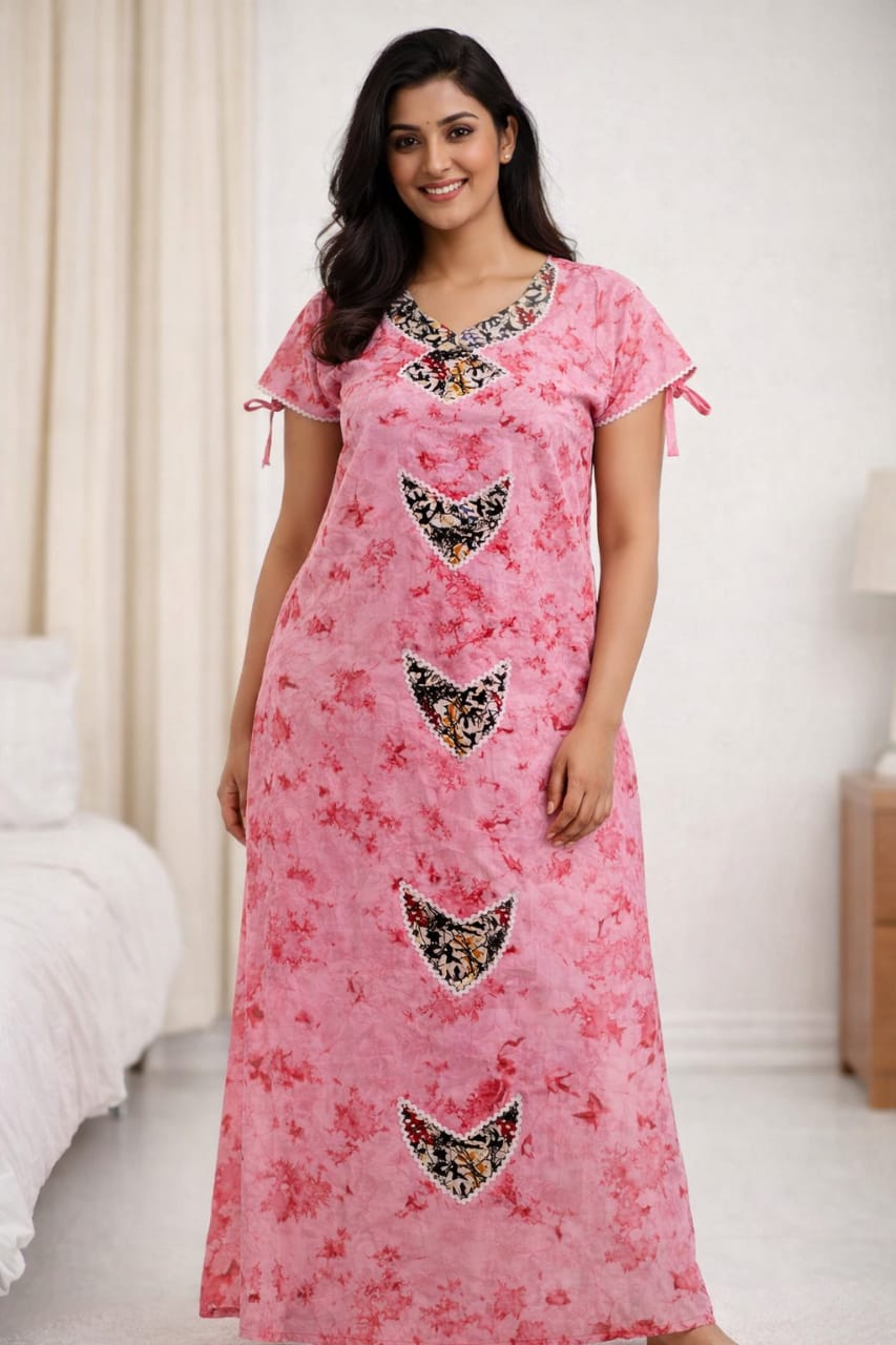 4 pic Cotton Fabric Nighty for Woman