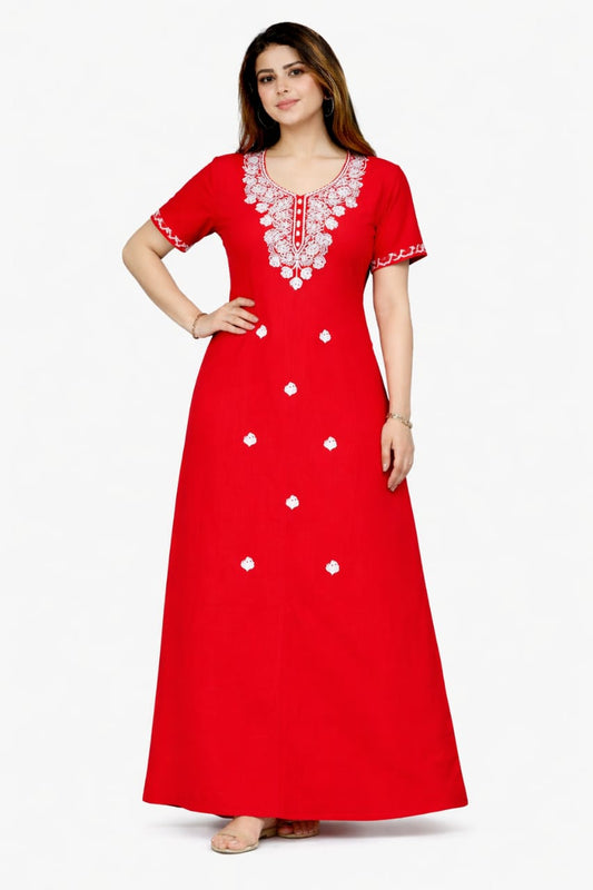 4 pic Cotton Fabric Nighty for Woman